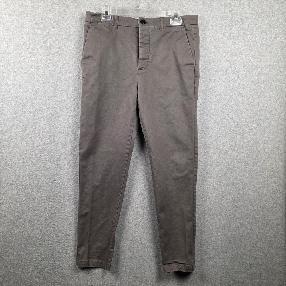 AllSaints Pants Mens‎ 32 Gray Slim Chino Stretch Tapered Leg Dress Casual Office